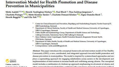 چارچوب مفهومی جامعه سالم و مدل مداخله‌ای برای ارتقای سلامت و پیشگیری