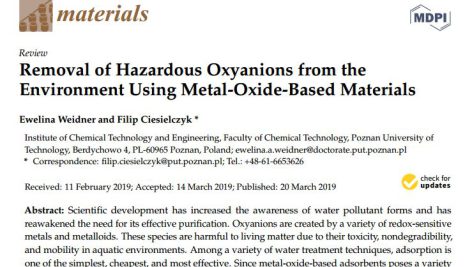 حذف اکسی آنیون‌های خطرناک از محیط زیست با استفاده از مواد مبتنی بر اکسید فلز