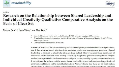 بررسی رابطه بین رهبری اشتراکی و خلاقیت فردی – تحلیل مقایسه‌ای کیفی بر اساس مجموعه شفاف