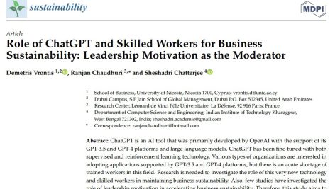 نقش ChatGPT و کارگران ماهر برای پایداری کسب و کار: انگیزه رهبری به عنوان عامل تعدیل کننده