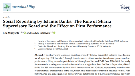 گزارشگری اجتماعی توسط بانک‌های اسلامی: نقش هیئت نظارت شرعی و تأثیر آن بر عملکرد شرکت