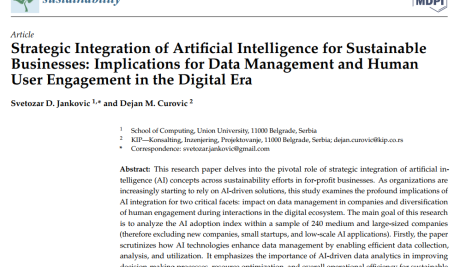ادغام استراتژیک هوش مصنوعی برای کسب‌وکارهای پایدار: پیامدهایی برای مدیریت داده‌ها و تعامل کاربر انسانی در عصر دیجیتال