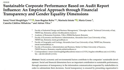 عملکرد شرکتی پایدار بر اساس تأثیر گزارش حسابرسی: رویکردی تجربی از طریق شفافیت مالی و ابعاد برابری جنسیتی