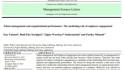 مدیریت استعداد و عملکرد سازمانی: نقش میانجی تعلق خاطر کارکنان