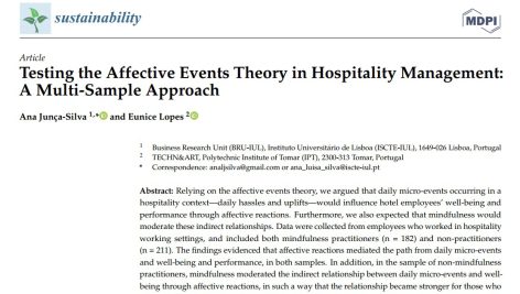 آزمون تئوری رویدادهای عاطفی در مدیریت هتلداری: یک رویکرد چند نمونه ای