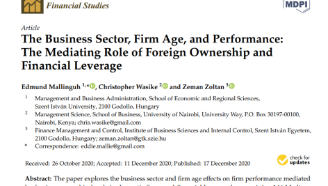 بخش کسب و کار، سن شرکت و عملکرد: نقش میانجی مالکیت خارجی و اهرم مالی