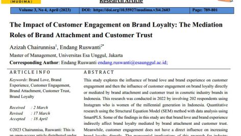 تأثیر تعامل مشتری بر وفاداری به برند: نقش‌های میانجی دلبستگی به برند و اعتماد مشتری