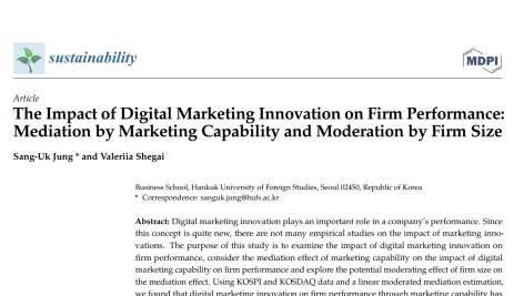 تأثیر نوآوری بازاریابی دیجیتال بر عملکرد شرکت: میانجیگری با قابلیت بازاریابی و تعدیل بر اساس اندازه شرکت