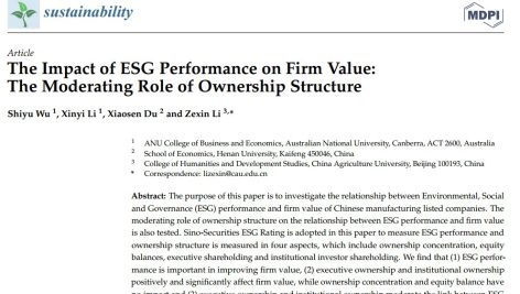 تأثیر عملکرد ESG (شاخص‌های زیست محیطی، اجتماعی و حاکمیتی) بر ارزش شرکت: نقش تعدیل کننده ساختار مالکیت