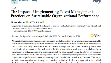 تأثیر اجرای شیوه‌های مدیریت استعداد بر عملکرد سازمانی پایدار