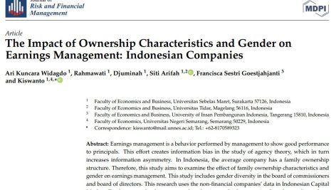 تأثیر ویژگی‌های مالکیت و جنسیت بر مدیریت سود: شرکت‌های اندونزیایی