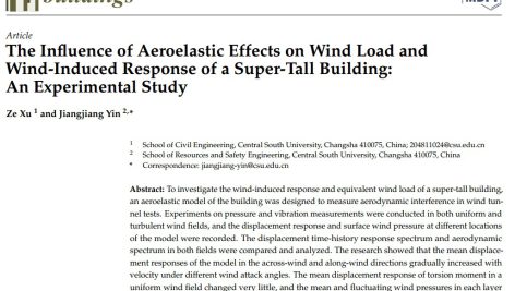 تأثیر اثرات آئروالاستیک بر بار باد و واکنش ناشی از باد یک ساختمان فوق‌العاده بلند: یک مطالعه تجربی