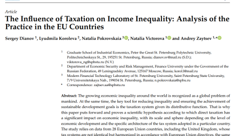 تأثیر مالیات بر نابرابری درآمد: تجزیه و تحلیل عملکرد در کشورهای اتحادیه اروپا