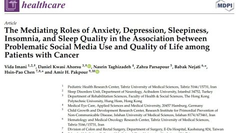 نقش واسطه‌ای اضطراب، افسردگی، خواب آلودگی، بی خوابی و کیفیت خواب در ارتباط بین استفاده نامطلوب از رسانه‌های اجتماعی و کیفیت زندگی در بیماران مبتلا به سرطان