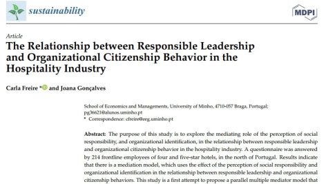 رابطه بین رهبری مسئولیت پذیر و رفتار شهروندی سازمانی در صنعت هتلداری (مهمان نوازی)