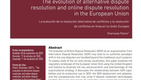 سیر تحول شیوه‌های حل اختلاف جایگزین و حل اختلاف آنلاین در اتحادیه اروپا