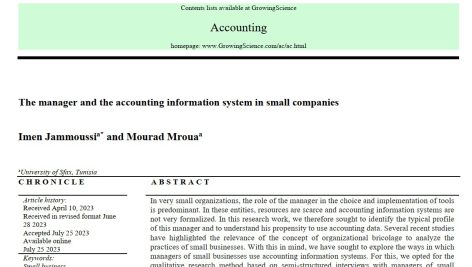 مدیر و سیستم اطلاعات حسابداری در شرکت‌های کوچک