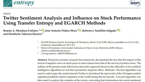 تحلیل احساسات توییتر و تأثیر آن بر عملکرد سهام با استفاده از روش‌های آنتروپی انتقال و EGARCH