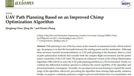 برنامه ریزی مسیر پهپاد بر اساس الگوریتم پیشرفته بهینه سازی شامپانزه