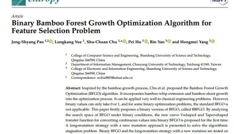 الگوریتم بهینه سازی رشد باینری جنگل بامبو (خیزران) برای مسئله انتخاب ویژگی