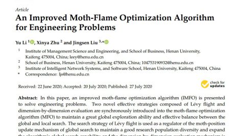 الگوریتم بهینه‌سازی پیشرفته شعله پروانه برای مسائل مهندسی