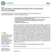 تجزیه و تحلیل PV (فتوولتائیک) پشت بام مسکونی در بازار برق اندونزی