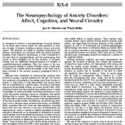 نوروسایکولوژی اختلالات اضطرابی: عاطفه، شناخت و مدار عصبی