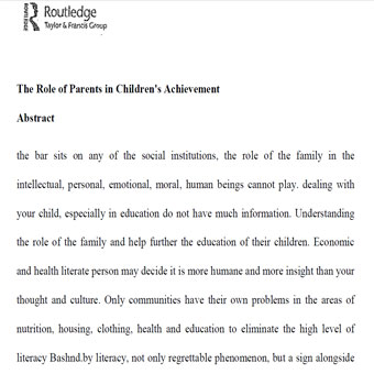 نقش خانواده در پیشرفت تحصیلی کودکان