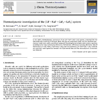 مطالعه ترمودینامیکی سیستم (LiF+NaF+CaF2+LaF3)