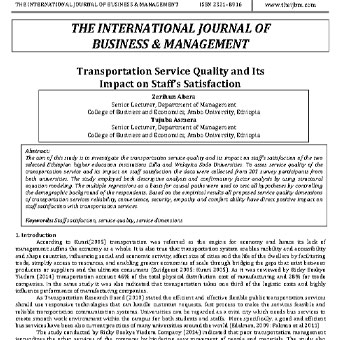 کیفیت خدمات حمل و نقل