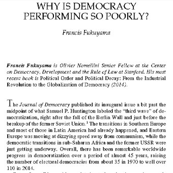 چرا دموکراسی اینقدر ضعیف عمل می‌کند؟