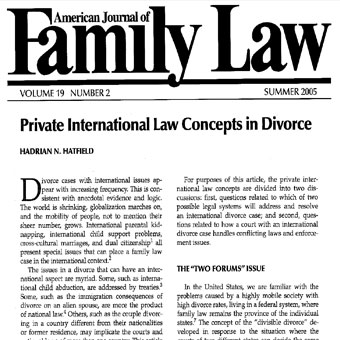 مفاهیم حقوق بین الملل در طلاق